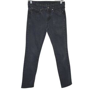 Gap Premium Mid Rise Skinny Black Jeans Women’s 0 25R Stretch Denim